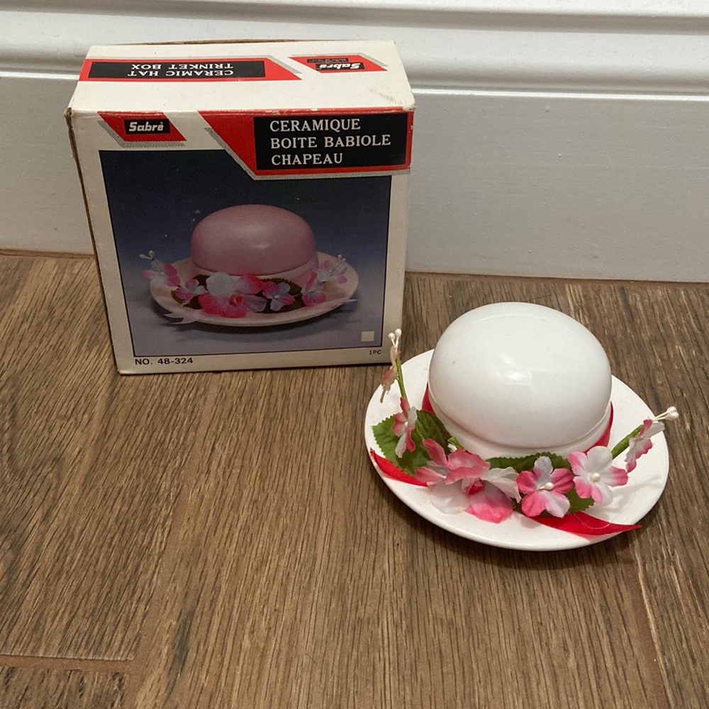 🧡 ceramic hat trinket box